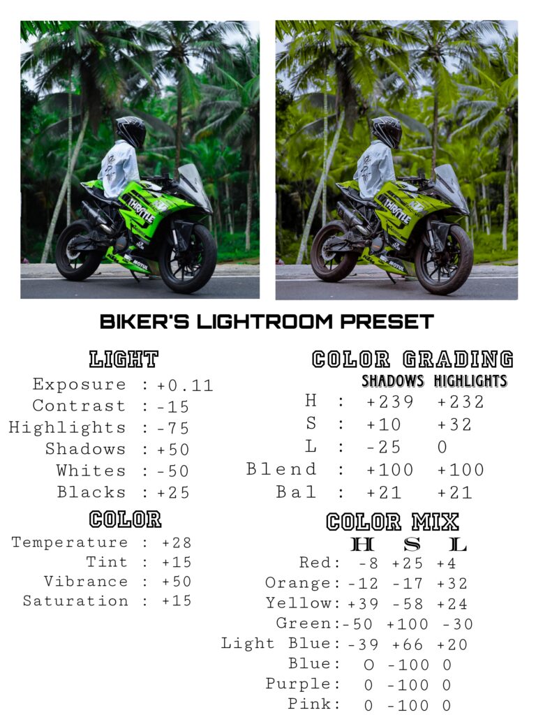 BIKER'S PRESET CHEAT CODE