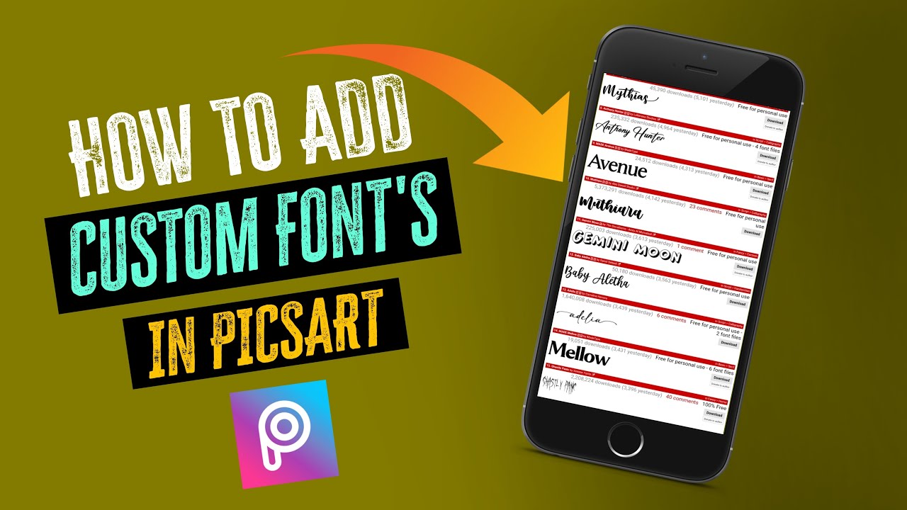 How to Add Customs Fonts in Picsart Mobile
