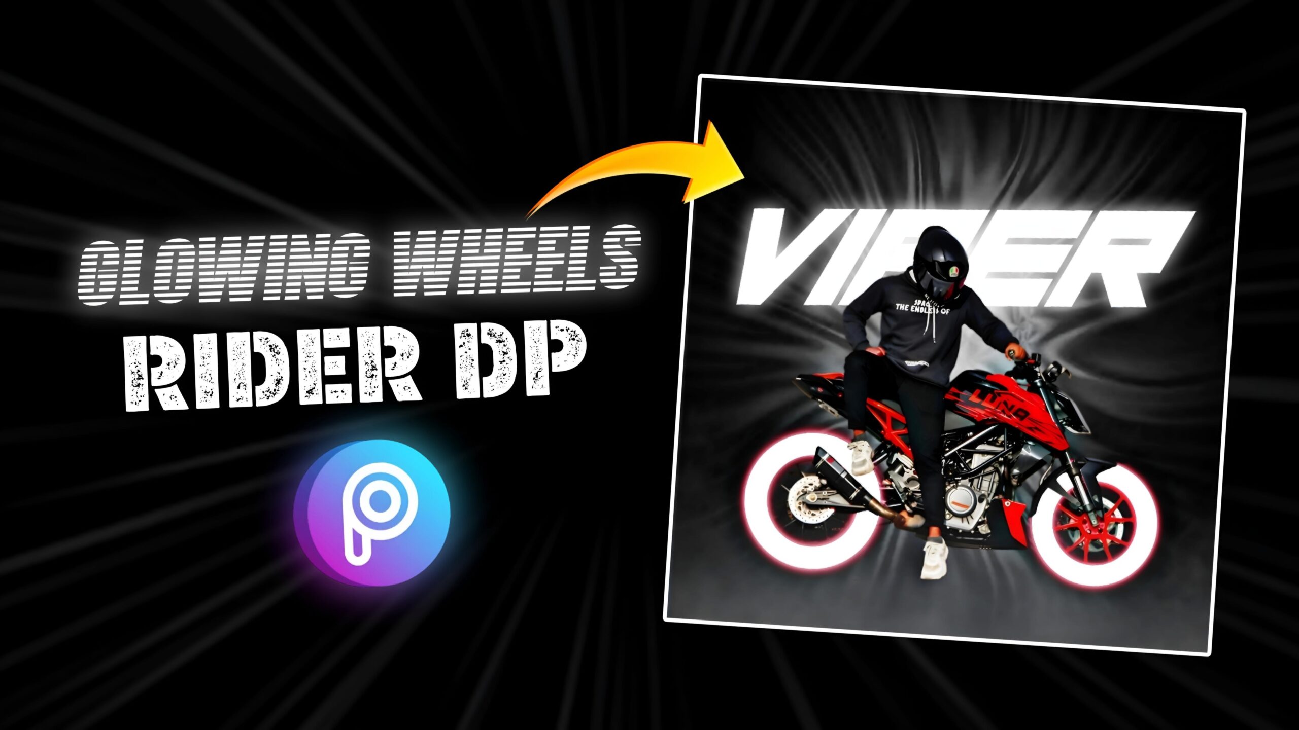 Glowing wheels rider dp editing